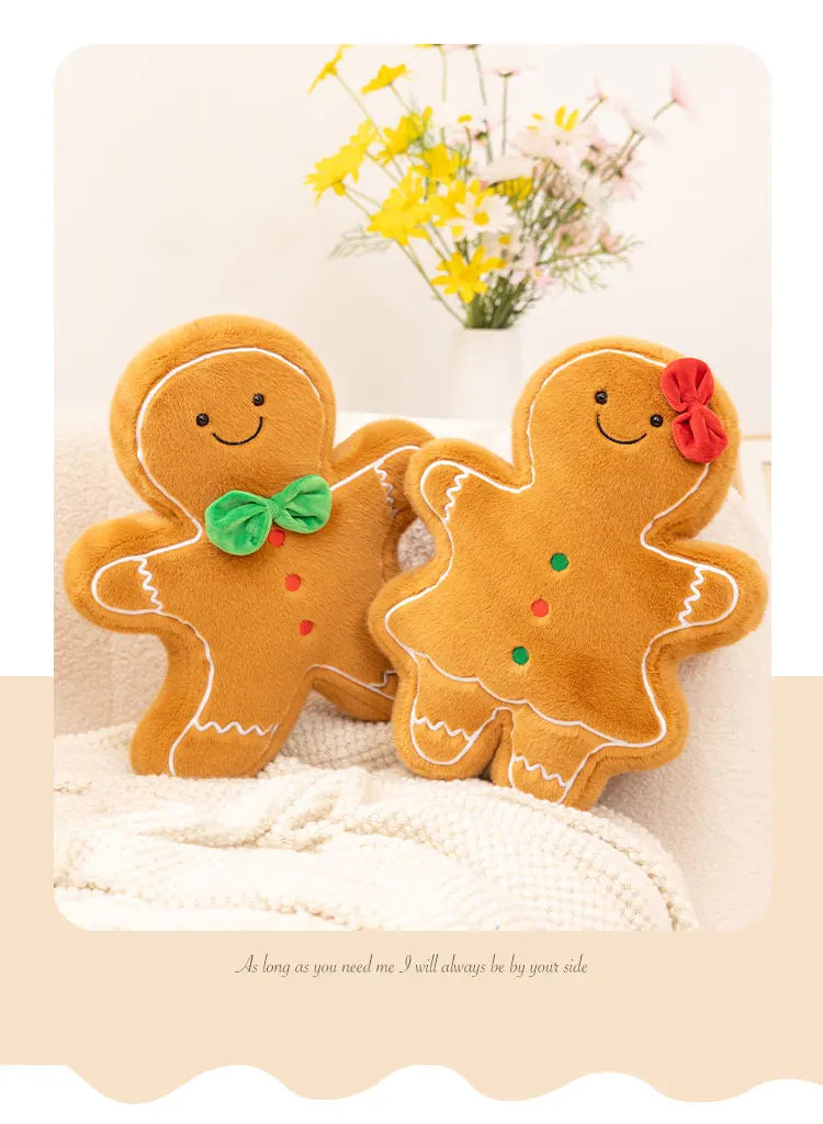 Christmas Tree Gingerbread House Bell Snowman Plush Decor