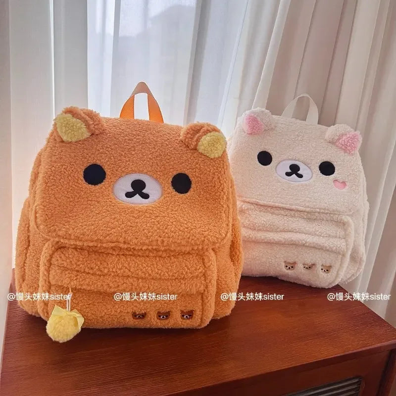 Kawaii Bear Plush Backpack Soft Travel Shoulder Bag