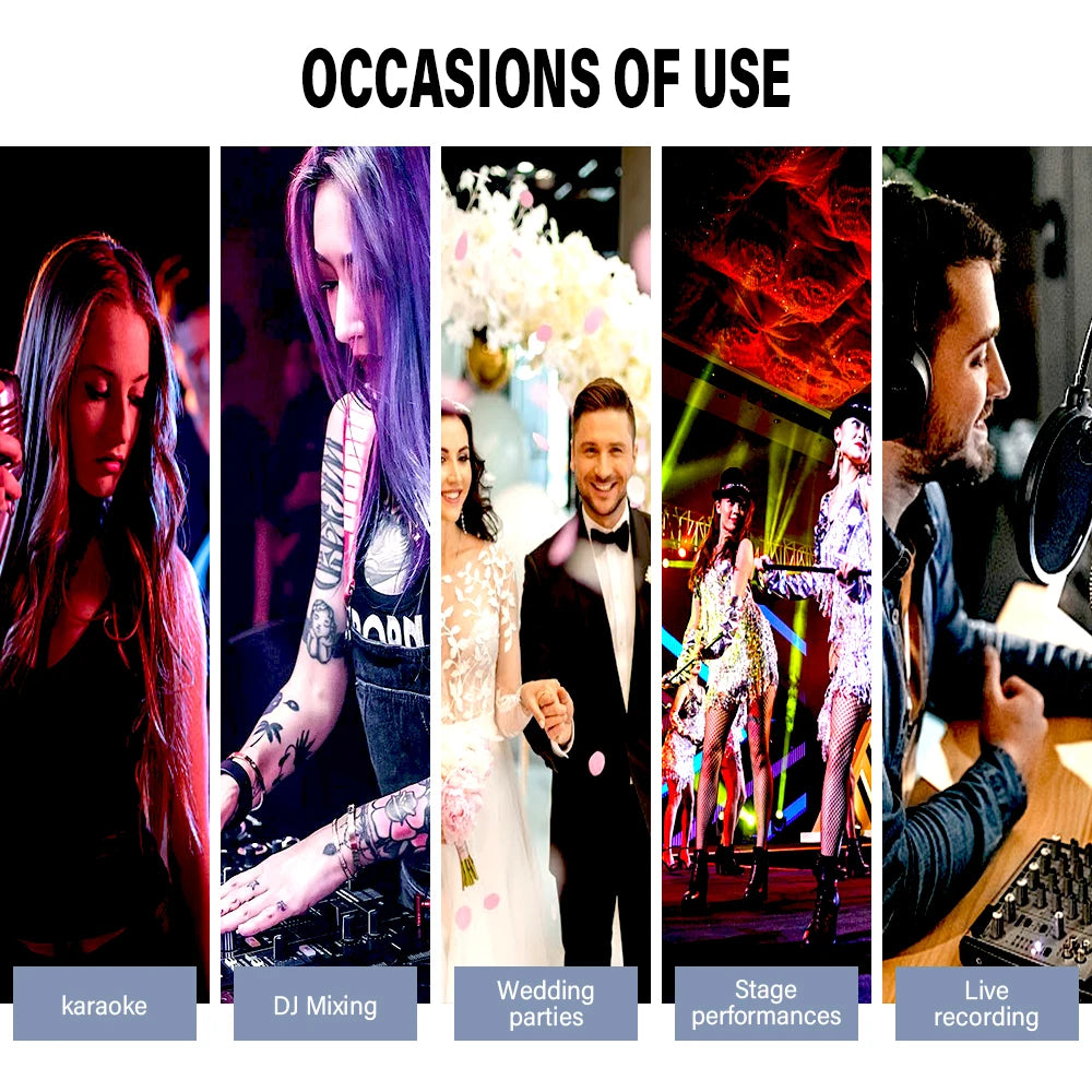 12 Channel Professional Audio Mixer with Bluetooth USB 99 DSP Effects and 48V Phantom Power