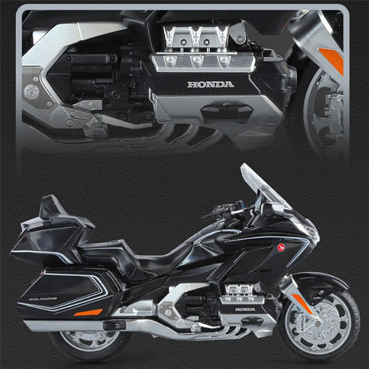 Diecast Honda Gold Wing GL1800 2021 Touring Motorcycle Model 1 to 11 Scale