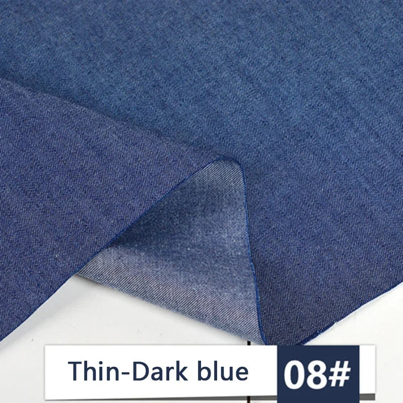 Thick Denim Fabric for DIY, 100% Cotton, Jeans, Washing Cloth, Jacket, Shirts, Dress, Thin, Patchwork, Quilting, Sewing, Summer