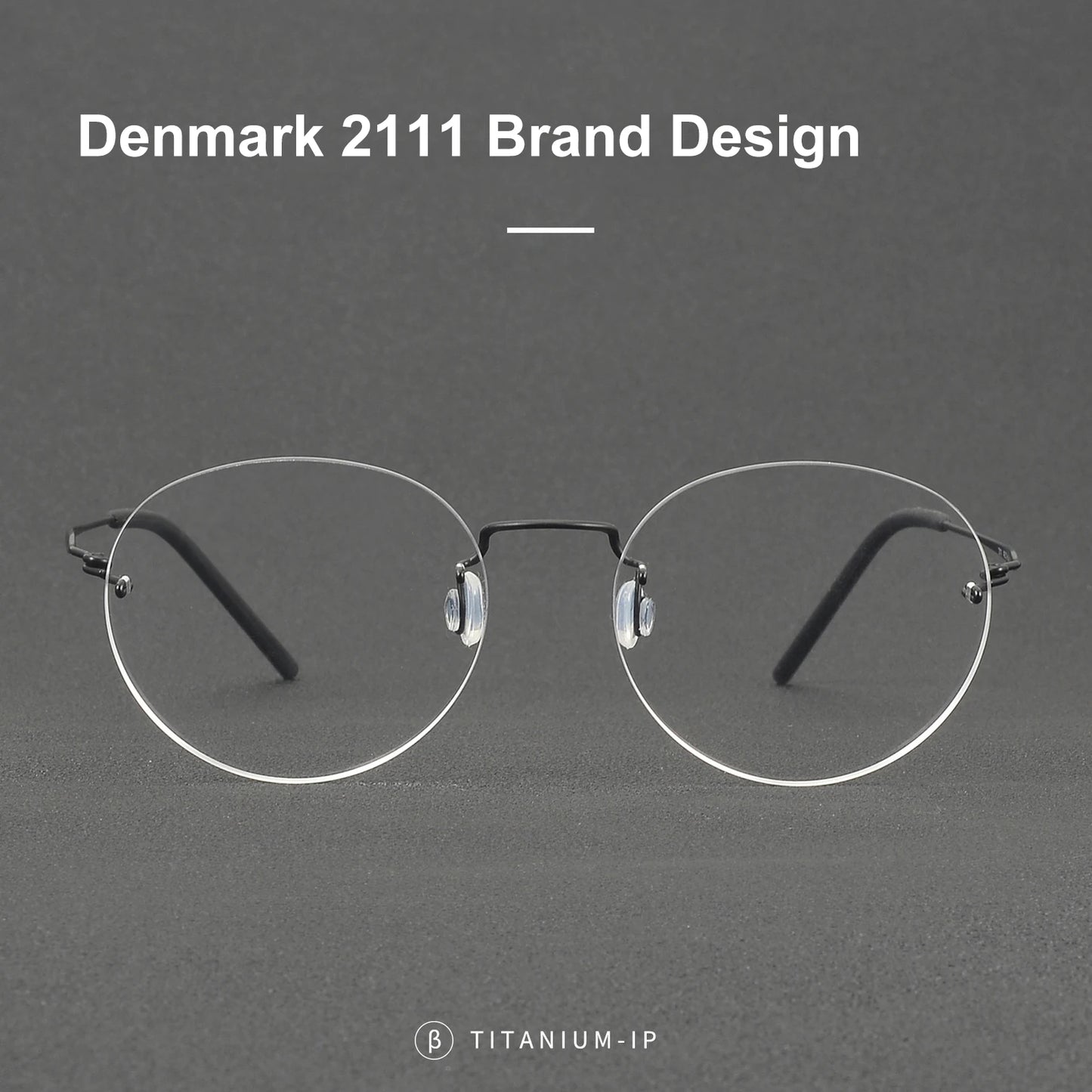Ultralight Oval Rimless Titanium Eyeglasses Frame