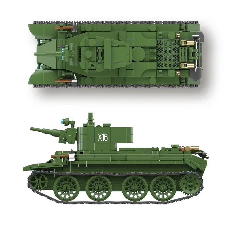 KV-2 Heavy Tank Soviet Series Tank Military Series WW2 Tank Building Blocks  Bricks Model Set Toys for s Gifts