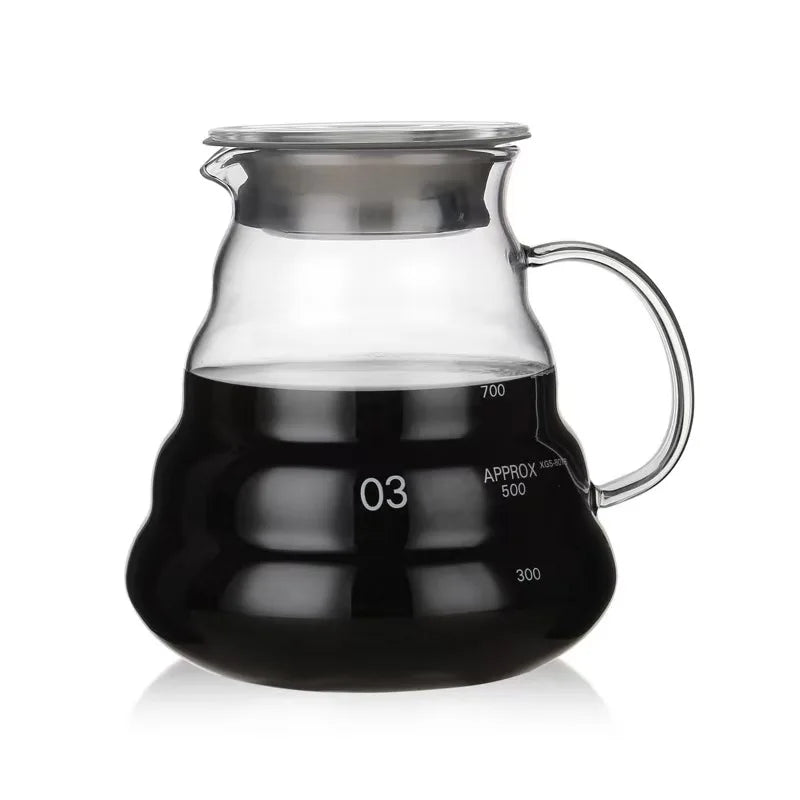 300/500/700ml Glass Coffee Pot With Filter Drip Brewing Hot Brewer Cloud Shaped Kettle Coffee Brewer Utensils Clear Teapot
