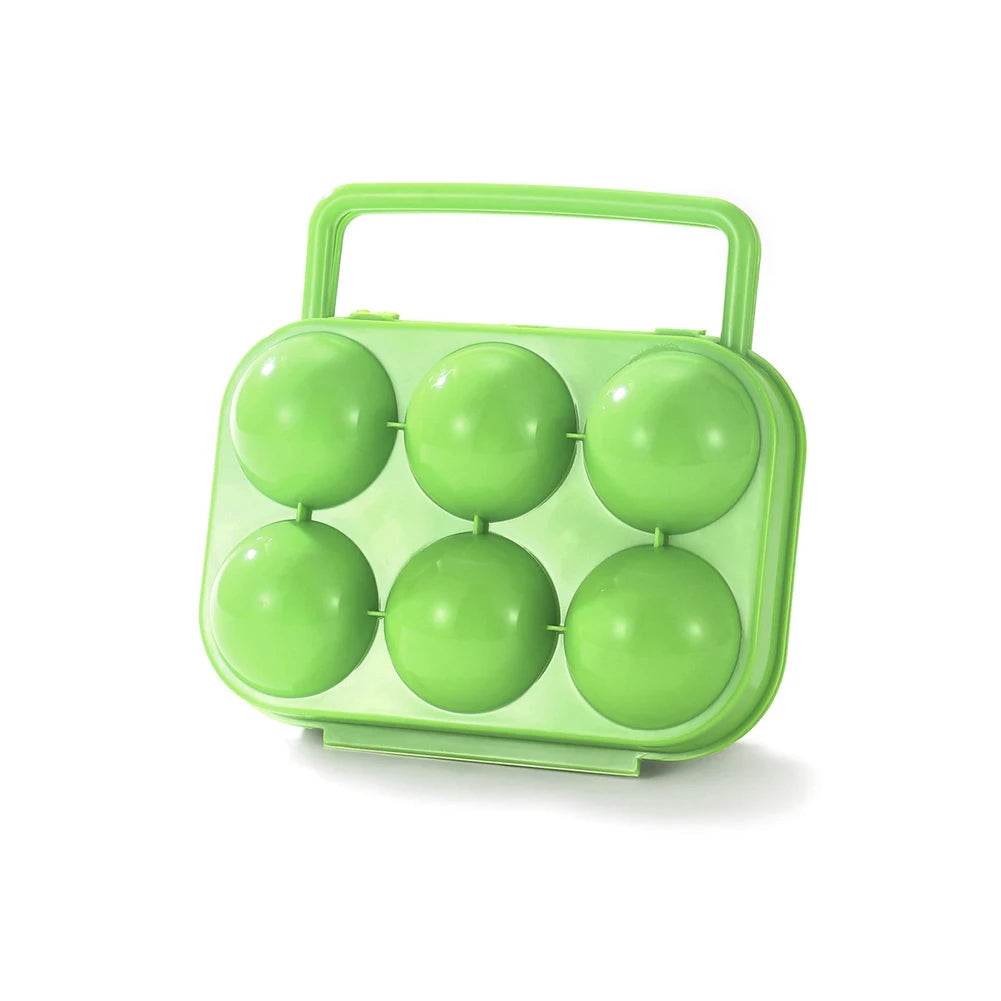 6-Grid Portable Egg Storage Box – Shockproof & Drop-Resistant Refrigerator Egg Organizer Case