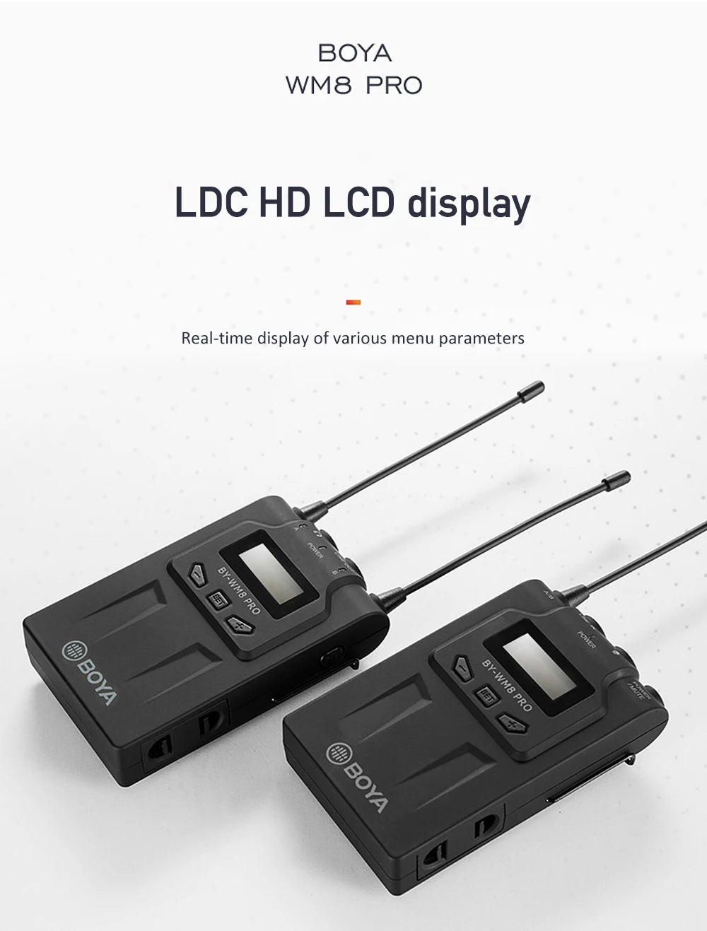 BY-WM8 PRO UHF Wireless Lavalier Lapel Microphone for iPhone Android DSLR Cameras PC Computer Interview Youtube Streaming