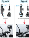 for GoPro 11 10 9 8 Motorcycle Accessories Holder Handlebar Mirror Mount Bike Bracket for DJI OSMO insta360 Action Camera