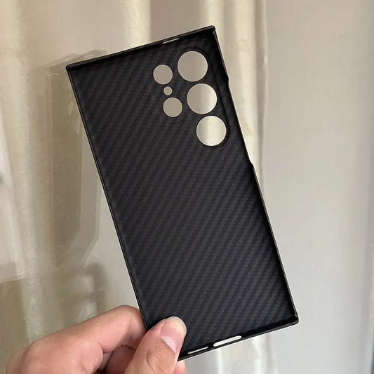 Carbon Fiber Aramid Case for Samsung Galaxy S26 / S25 / S24 / S23 Ultra – Ultra-Thin 1500D Non-Slip Lightweight Protective Cover