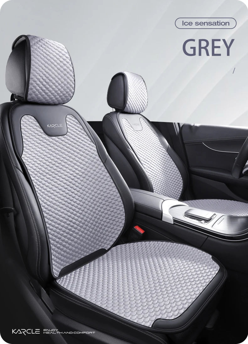 Summer Ice Silk Car Seat Covers Universal Front Rear Car Seat Cushion Auto Protect Mat Cooling Breathable Anti-slip Car Cover