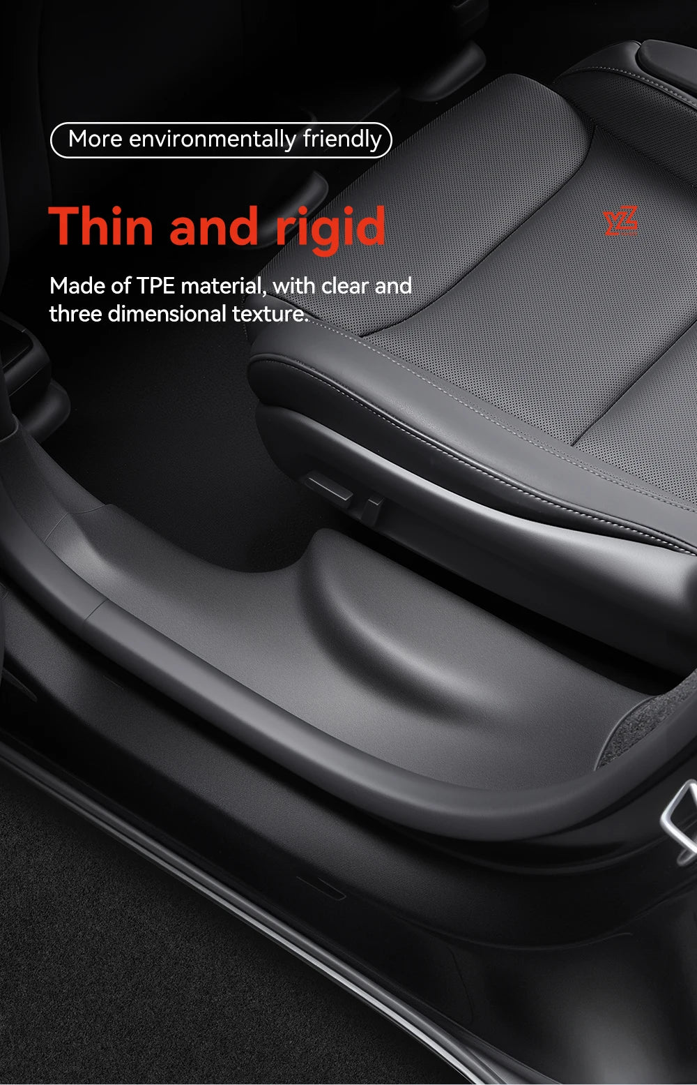TPE Door Sill and A B Pillar Protector Set for Tesla Model YL 2026 Anti Kick Waterproof Threshold Guard