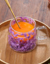 Double Wall Transparent Glass Coffee Cup with Handle Double-layer Heat Insulation High Temperature Juice Milk Cup