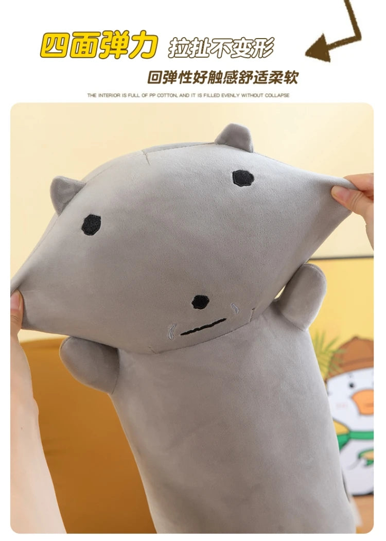 95cm Grey Cat Plush Toy Long Hugging Pillow