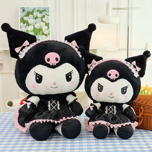 Kawaii Dark Uniform Kuromi Plush Toy 60 cm Soft Stuffed Doll Pillow