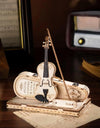 3D Wooden Puzzle Violin Capriccio Model  DIY Gifts Easy Assembly Kits Musical Building