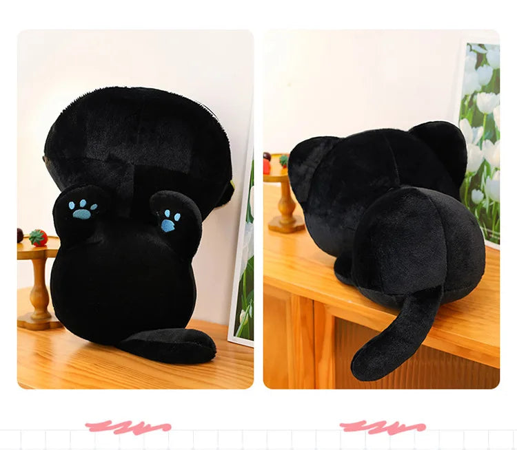 Cute Black Cat Character Plush Stuffed Doll Pillow Toy