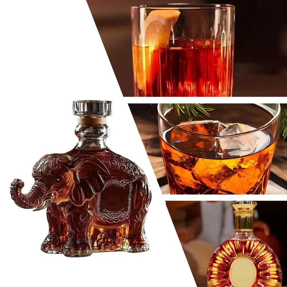 Whiskey Glass Decanter Animal Statue Whiskey Decanter Wine Bottle Liquor Bottle Home Decorations Wine Container for Alcohol