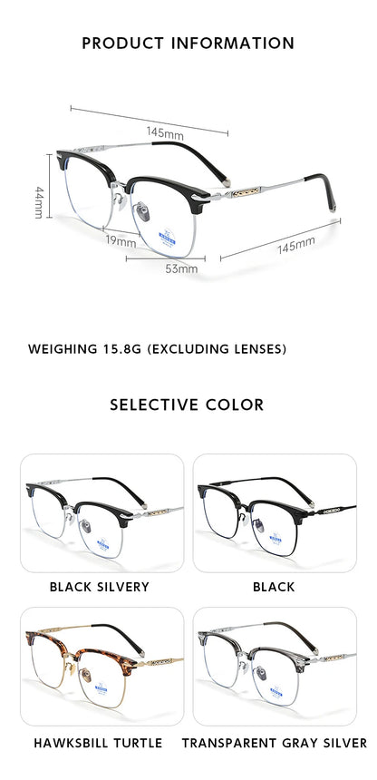 HONGMEI Ultra-light Myopia Prescription Glasses Optica Eyeglasses Hyperopia Reading High Quality Large Frame Square Retro Custom