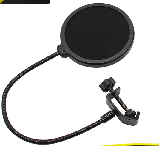 Metal Pop Filter Microphone Windshield for Studio Recording and Broadcasting