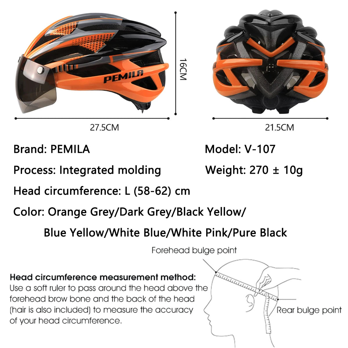Cycling Helmet With Protective Goggles For Road And Mountain Bike