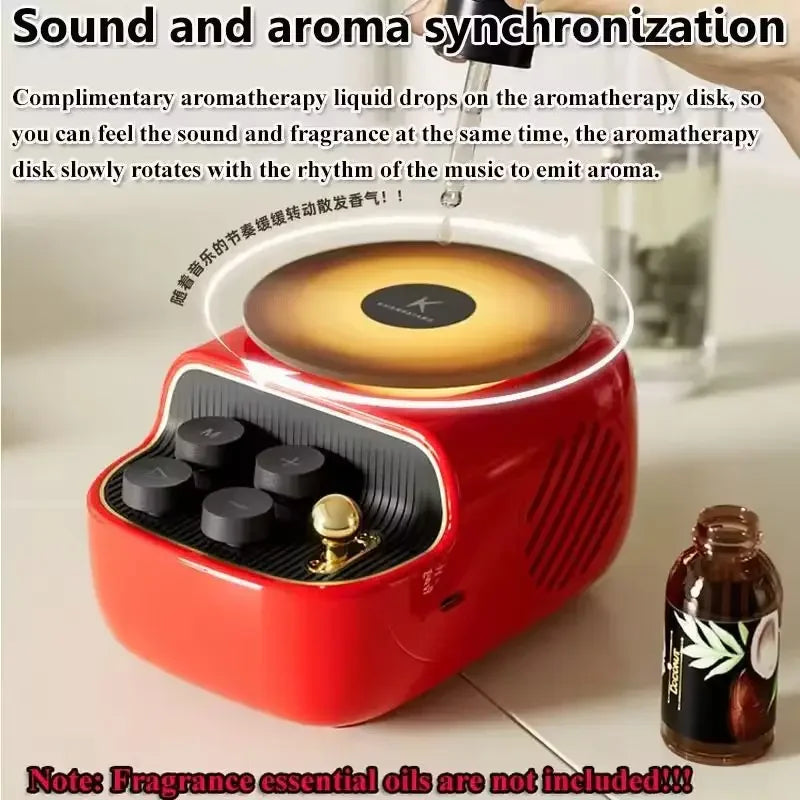 Aromatherapy Night Light Creative Mini Atmosphere Wireless Bluetooth Speaker Desktop High Sound Quality Ornament Bass Cannon