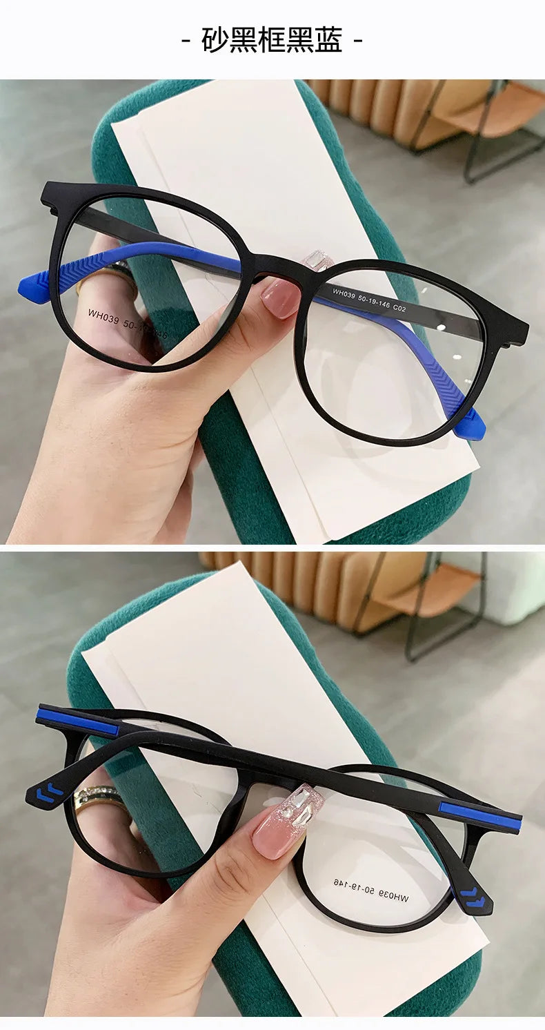 Fashionable face-shaping plain glasses