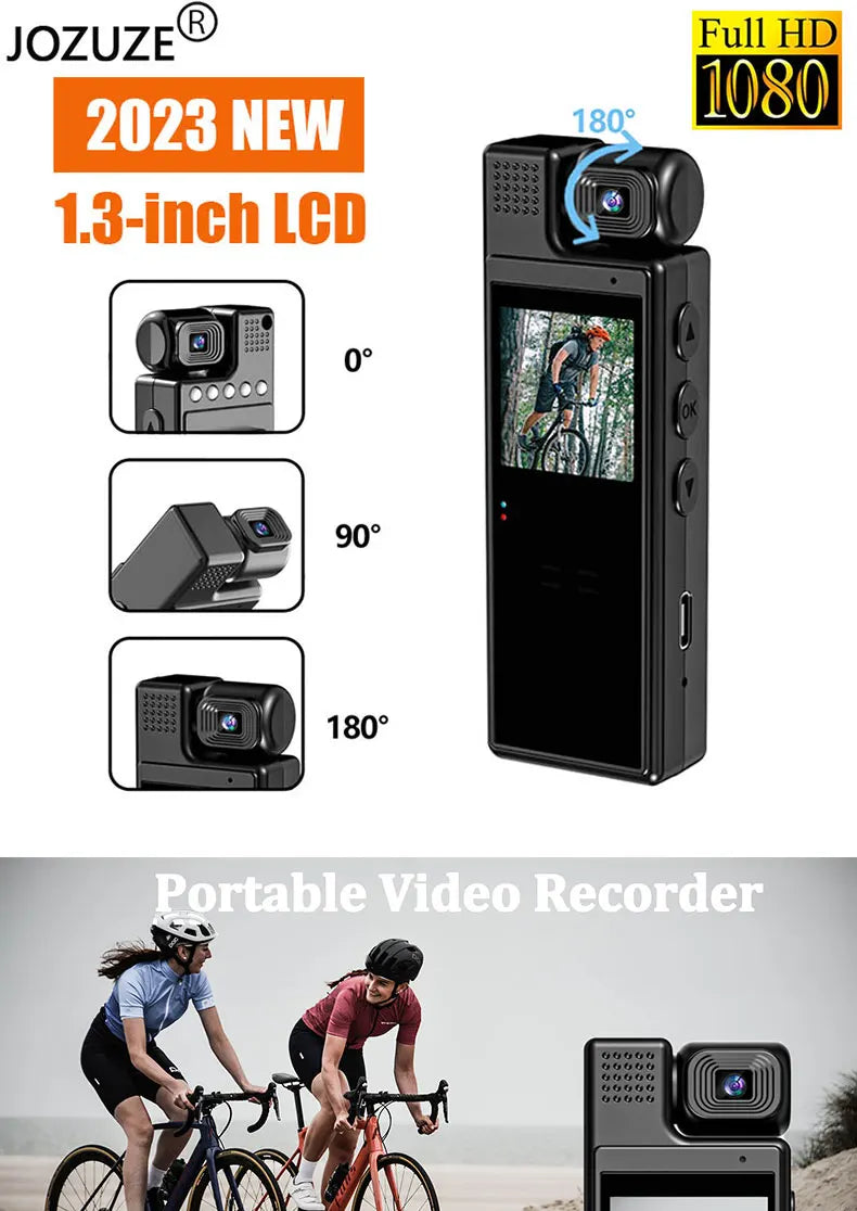 1.3inch Screen 1080P Sports HD Mini Camera Portable Digital Video Recorder BodyCam Infrared Night Vision Police Camcorder