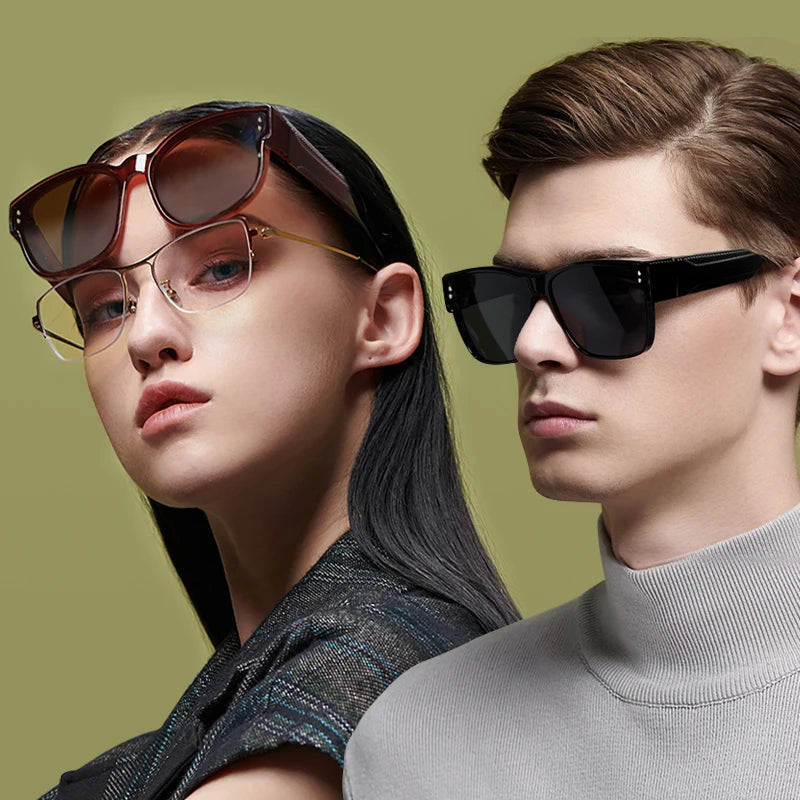 Fit Over Polarized Sunglasses UV400 Anti-Glare Driving Eyewear for Prescription Glasses Men Women