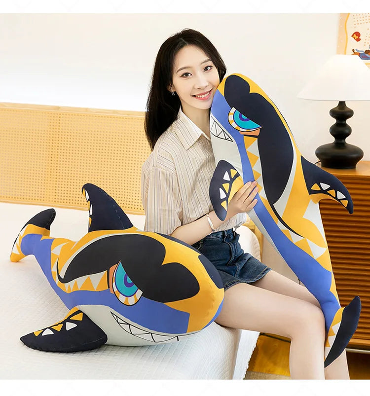 Cute Pirate Shark Plush Stuffed Doll Pillow Toy