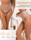 High Rise Body Shaper Shorts Shapewear Thong for Women Floral Lace Panties Tummy Control Slimming Seamless Underwear Butt Lifter