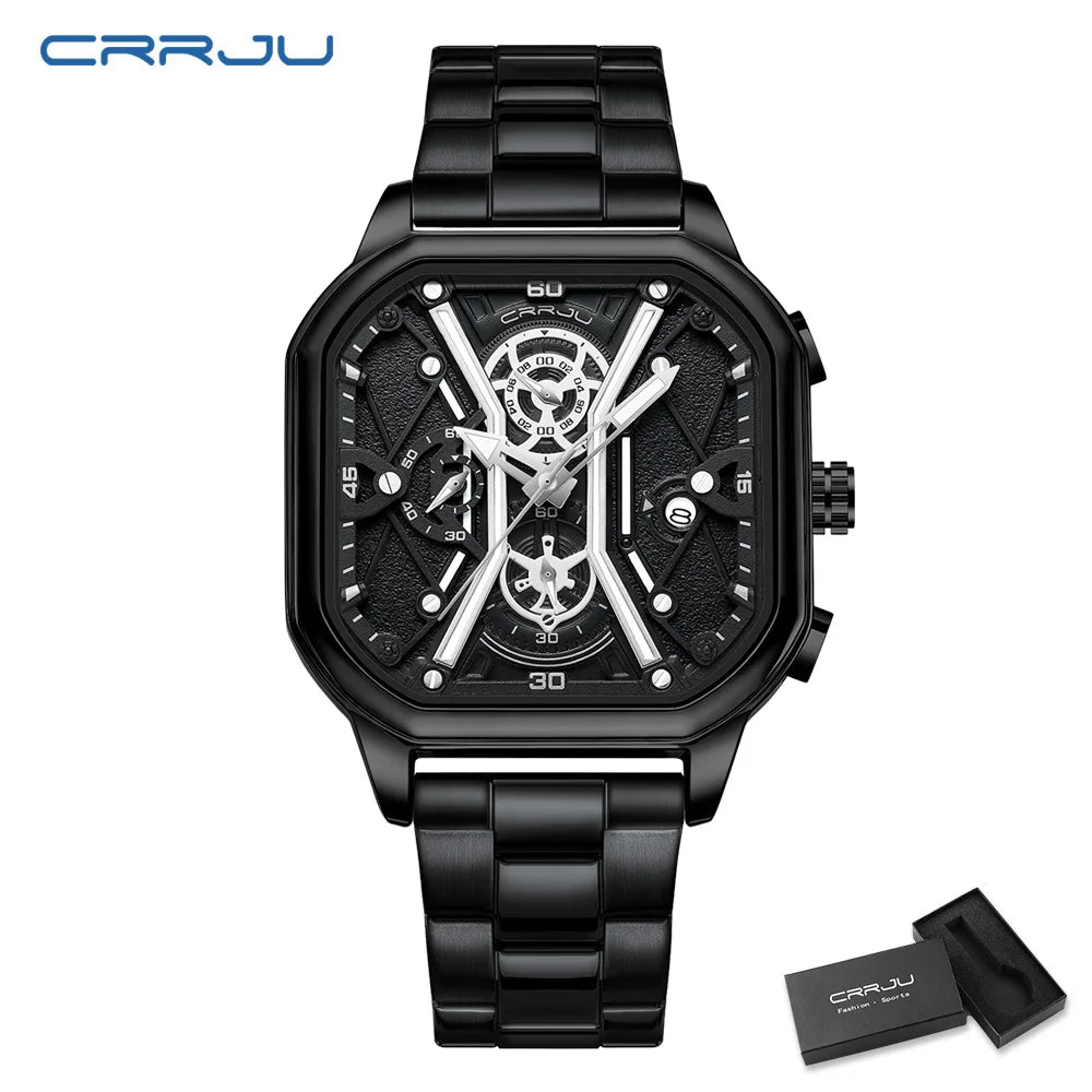 Men Watches Quartz High Quality Stainless Steel Top Brand Luxury Business Waterproof Luminous Chronograph Watch