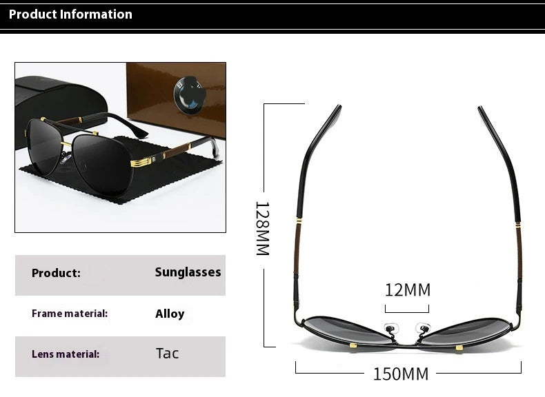 BWM Anti Glare UV400 High-End Men Retro Classic Polarized Sunglasses