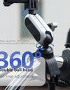 Handlebar Arm Mount with Phone Clamp & Mount Adapter & Long Screw for Gopro Sports Cameras and Smartphones