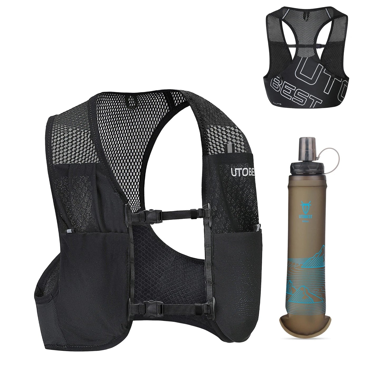 Trail Running Vest Ultra Lightweight Hydration Pack Breathable Functional Pack for Marathon Cycling Hiking