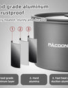 Camping Cookware Set Outdoor Portable Foldable Cookware Set Pot Cooking Kettle Set Tableware Hiking Picnic Equipment