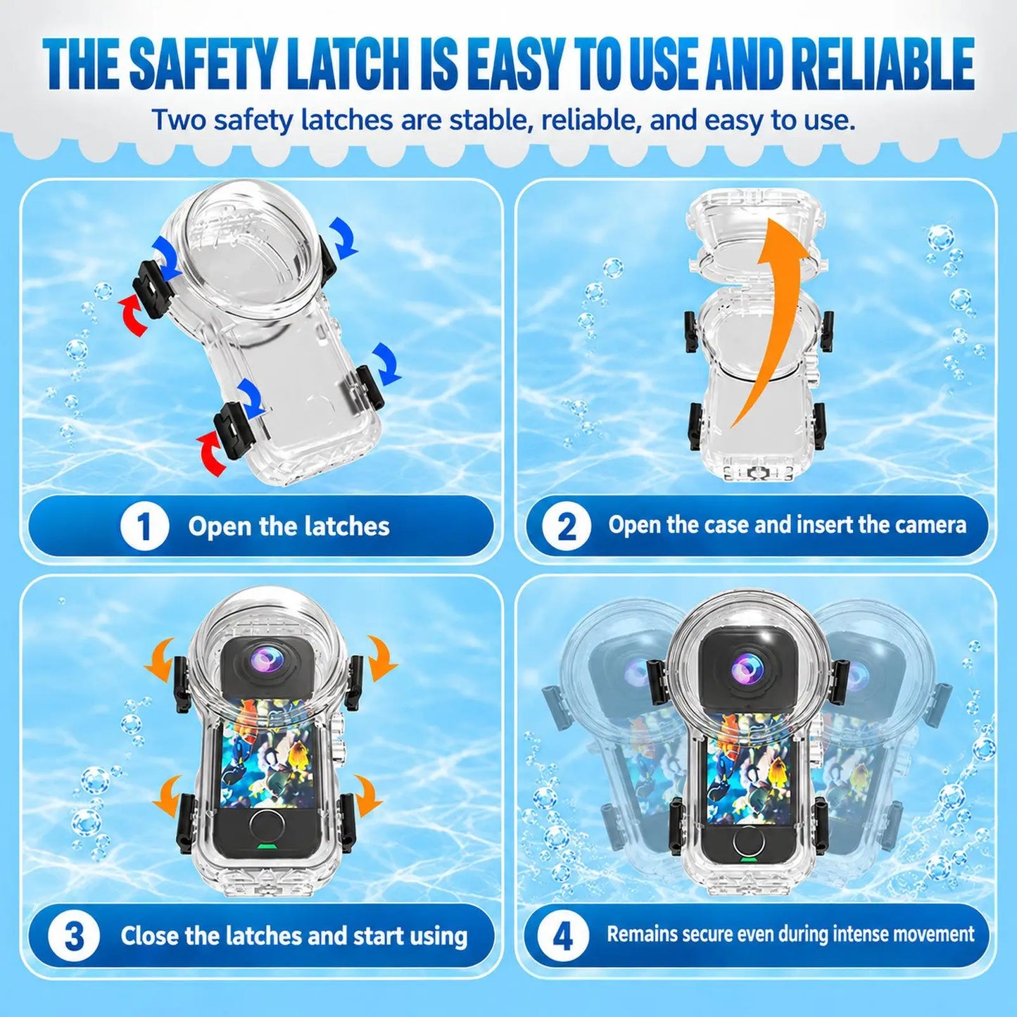 60 Metre Invisible Waterproof Diving Case for Insta360 X4 Air