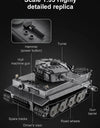 925pcs Ww2 Military Army 1:35 Sd.Kfz.181 Tiger Tank City Remote Control Building Blocks Weapon Bricks RC Vehicle Toys