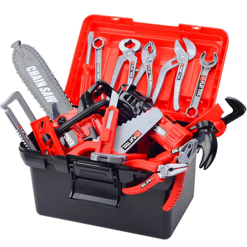 Toolbox Kit Educational Toys Simulation Repair Tools Toys Drill Plastic Game Learning Engineering Puzzle Toys Gifts For Boy