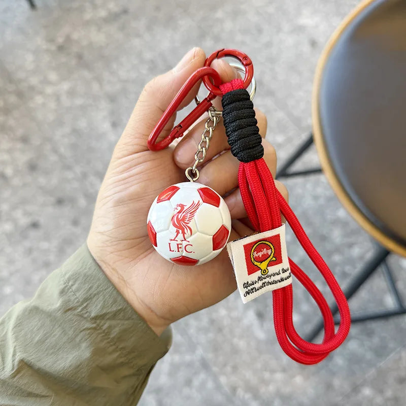 Football Club PU Keychain Soccer Fan Backpack Charm Collectible Gift