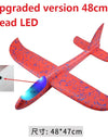 48cm LED DIY Kids Toys Hand Throw Flying Glider Planes Foam Aeroplan Model Party Bag Fillers Flying Glider Plane Toys Kids Game