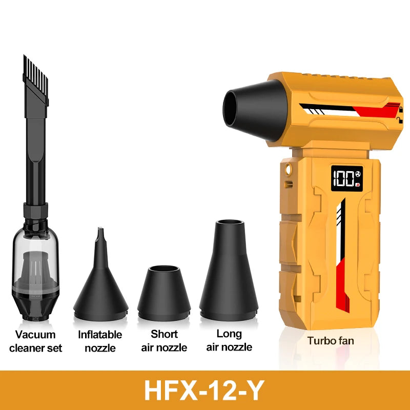 580000RPM Mini Jet Blower Powerful Wind Pressure Electric Compressed Air Cordless Vacuum Cleaner For PC Home Office Camping