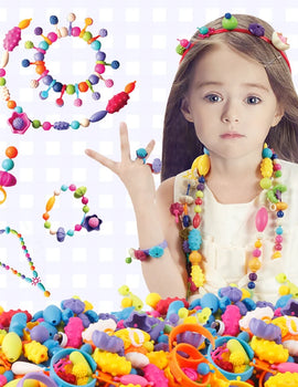 Creative DIY Handmade Pop Beads Toy Accessory Set Girl Jewelry Necklace & Bracelet Crafts Toys Education kids Birthday Gifts