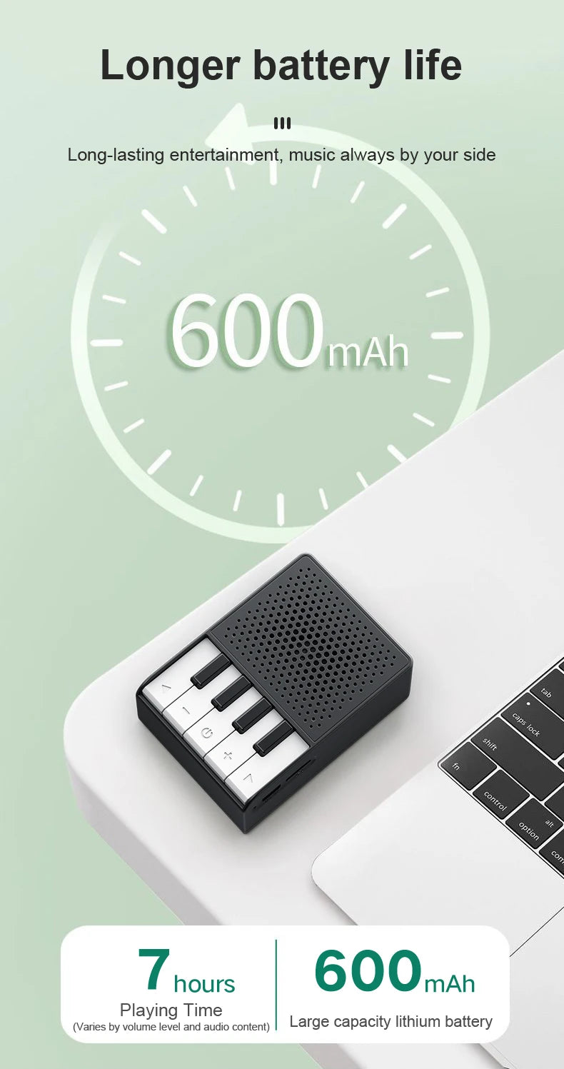 BMTL Piano Wireless Bluetooth Speaker Creative Portable Mini Compact Desktop subwoofer 5W TWS Waterproof Recording Speaker