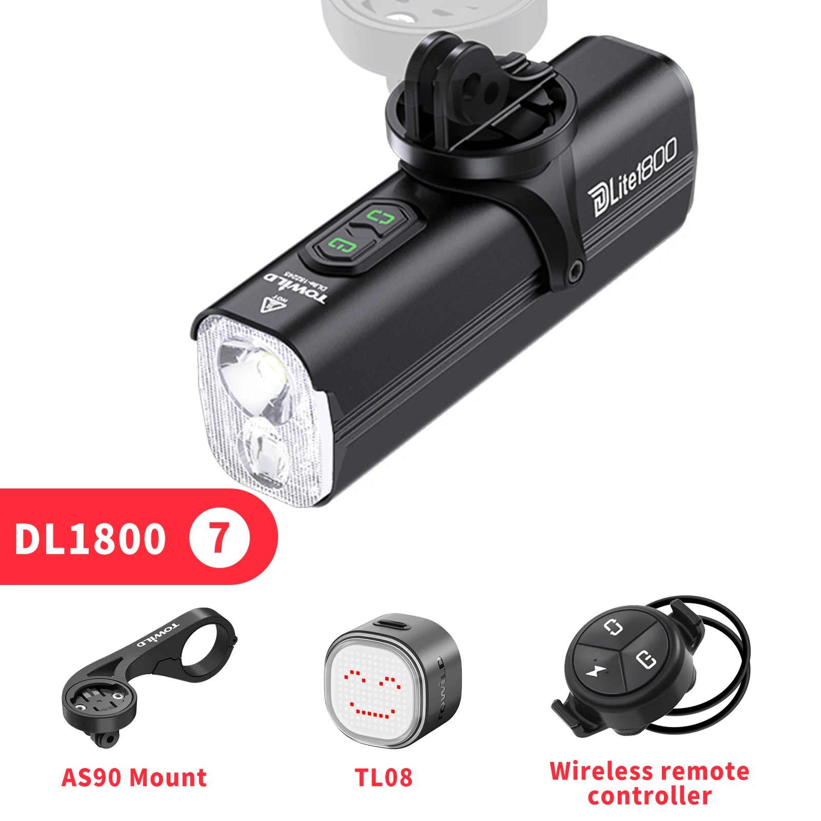 Bicycle Lights 1200LM/1800LM Focus/Flood Beam Dual Light Source LED Smart Bike Front Lights IPX6  Mtb Cycling Headlights