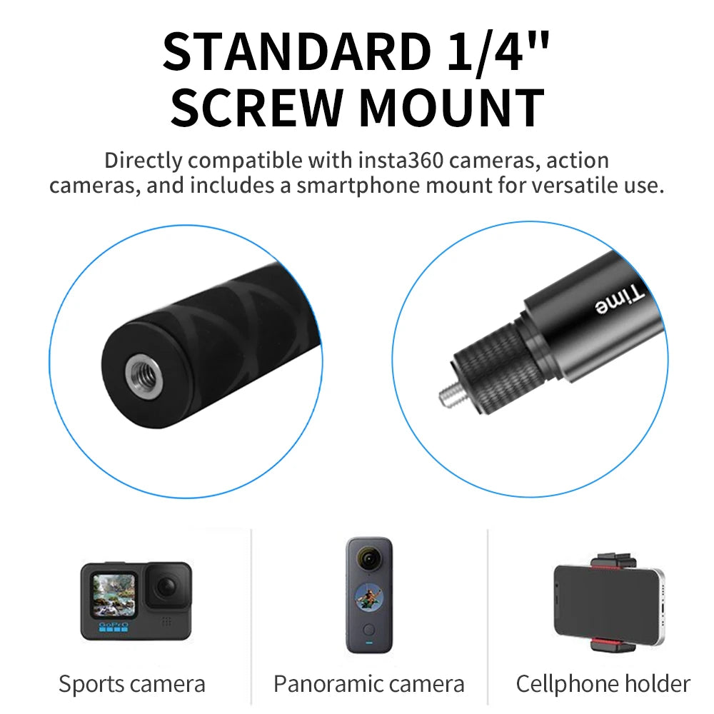 Invisible Selfie Stick and Bullet Time Handle Bundle for Insta360 X5 X4 X3 GO 3S Ace Pro