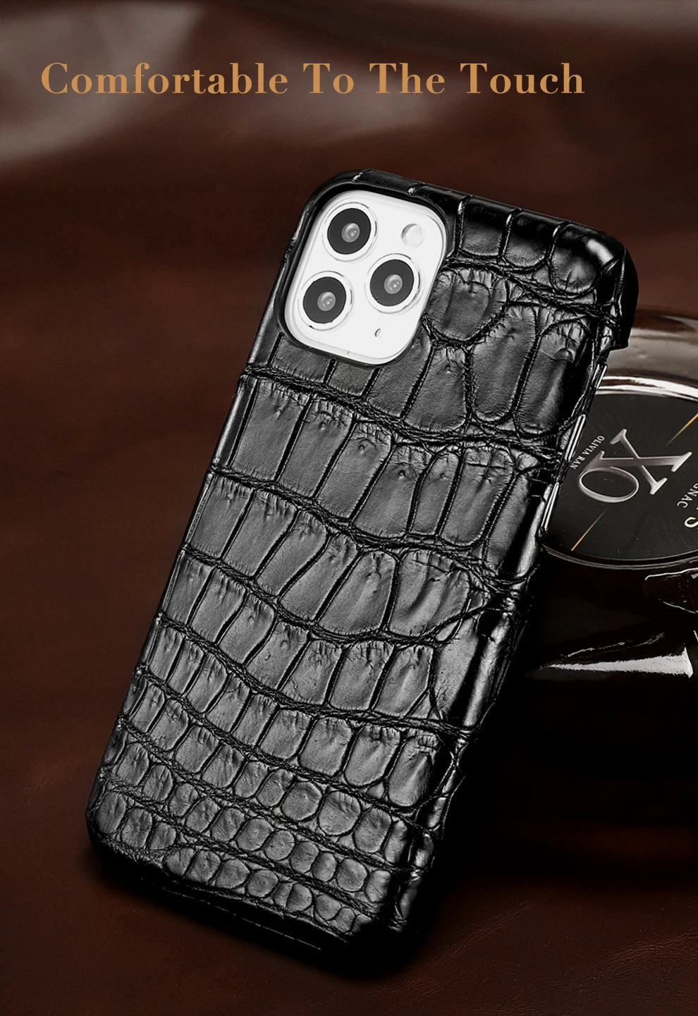 Crocodile Real Leather Cases for iPhone 16 15 Pro Max 14 pro max Genuine Leather Fundas Back Bover