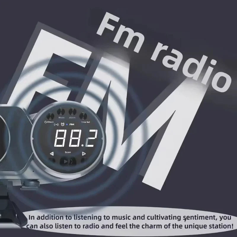 Multifunctional wireless charging Bluetooth clock speaker bedside creative ornament RGB dazzling magnetic subwoofer audio