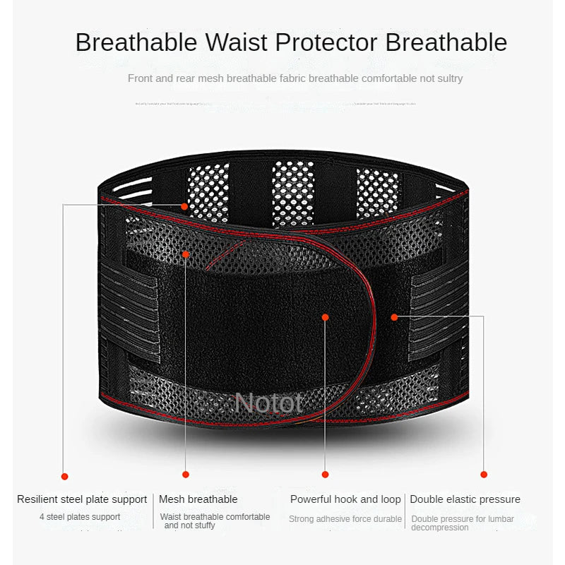 Adjustable Waist Trainer Belt Men Women Lower Back Brace Spine Support Waist Belt Orthopedic Breathable Lumbar Corset