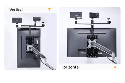 Monitor Adapter with Top Extension Arm for Camera Fill Light COB Light for Live-streaming