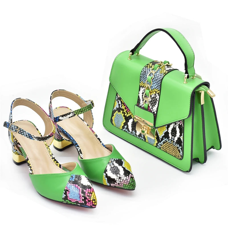 Italian Shoe and Bag Set for Party In Women Luxury Shoes Women Designers Nigerian Women Party Pumps High Heels Ladies