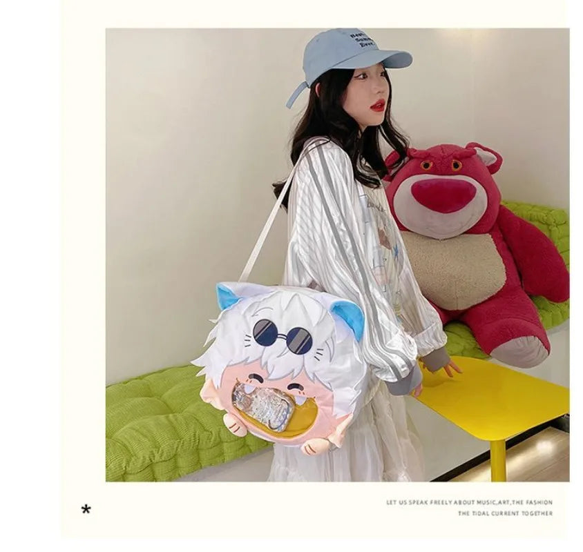 Anime Character Plush Itabag Backpack Soft Crossbody Bag